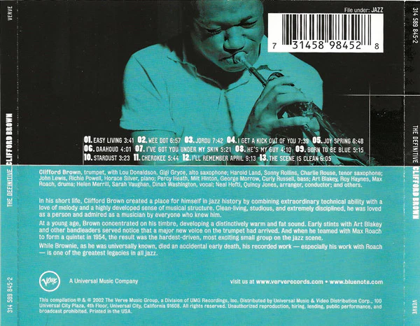 Clifford Brown - The Definitive Clifford Brown (CD) - Image 2