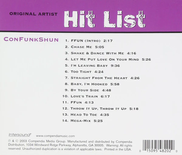 Con Funk Shun - Original Artist Hit List (CD) - Image 2