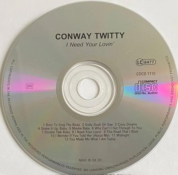 Conway Twitty - I Need Your Lovin' (CD) - Image 3
