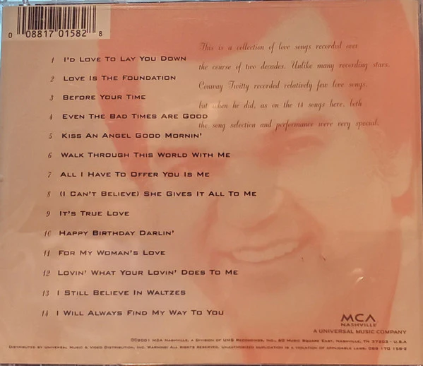 Conway Twitty - Love Songs (CD) - Image 2