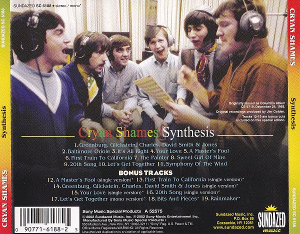The Cryan' Shames - Synthesis (CD) - Image 2