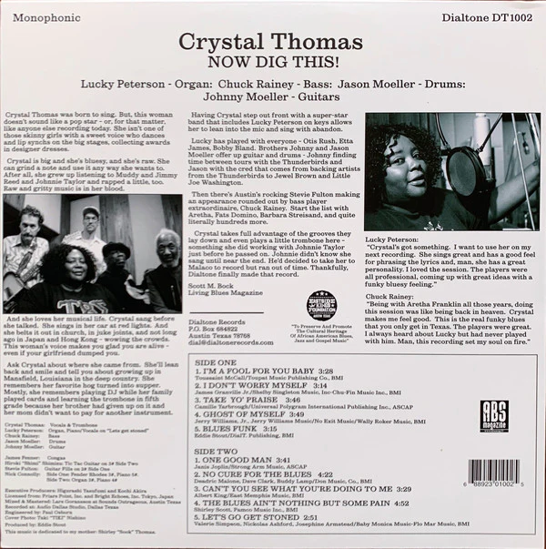 Crystal Thomas  - Now Dig This! (Vinyl) - Image 2