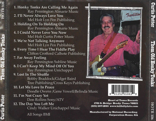 Curtis Potter - Them Old Honky Tonks (CD) - Image 2