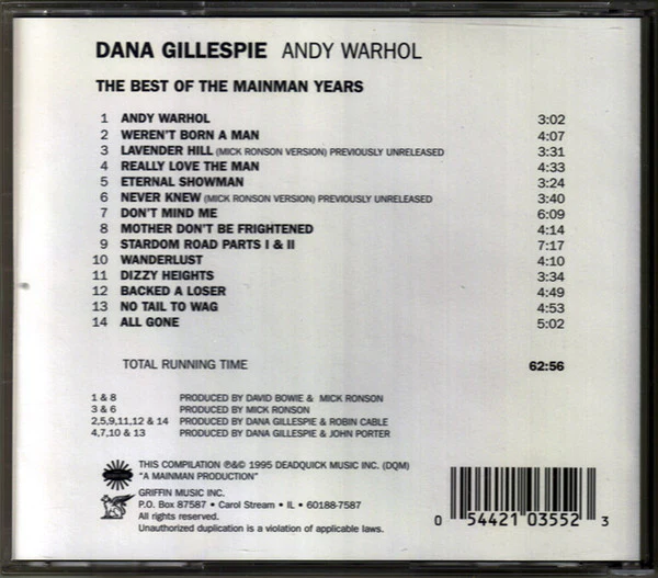 Dana Gillespie - Andy Warhol (CD) - Image 4