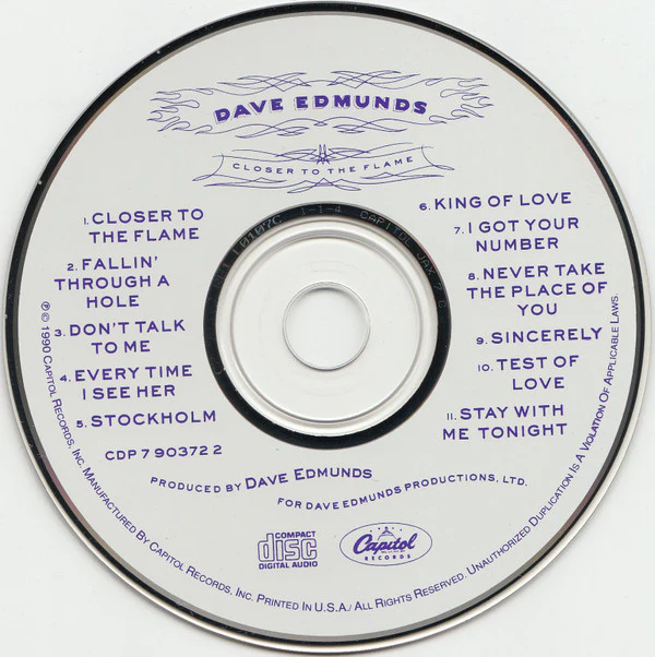 Dave Edmunds - Closer To The Flame (CD) - Image 3