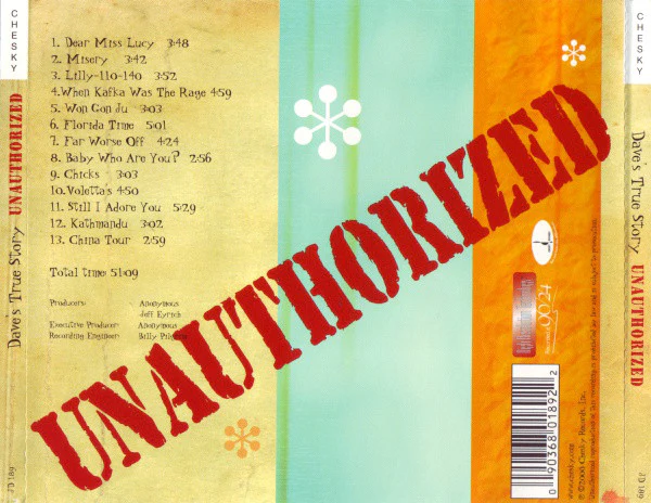 Dave's True Story - Unauthorized (CD) - Image 5