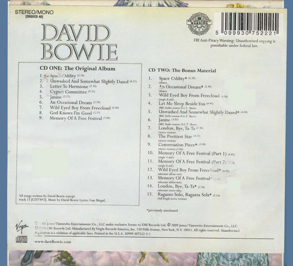 David Bowie - David Bowie (CD) - Image 2