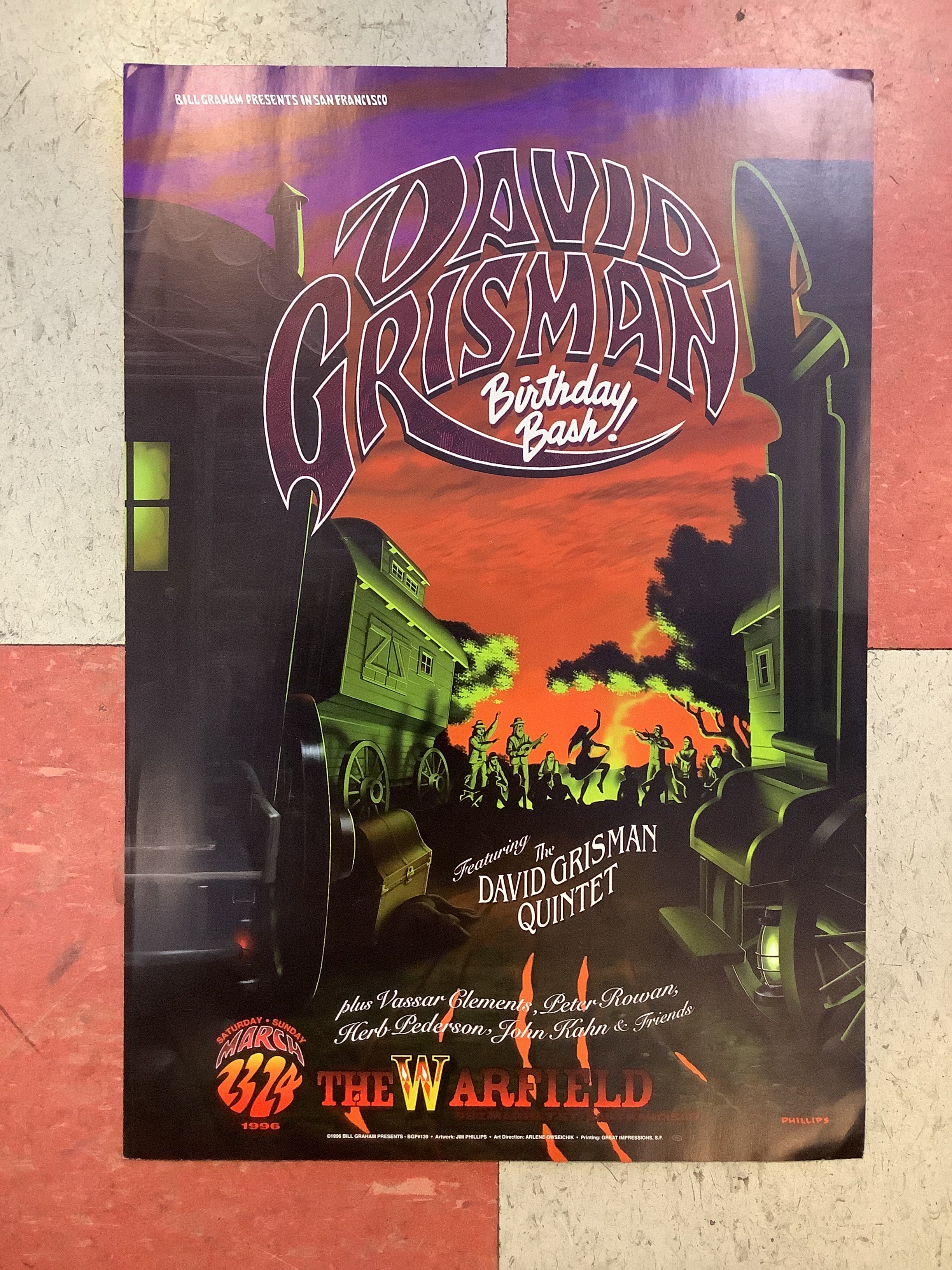 David Grisman Birthday Bash at The Warfield - 1996 (Poster)