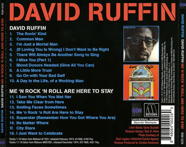 David Ruffin - David Ruffin / Me 'N Rock 'N Roll Are Here To Stay (CD) - Image 2