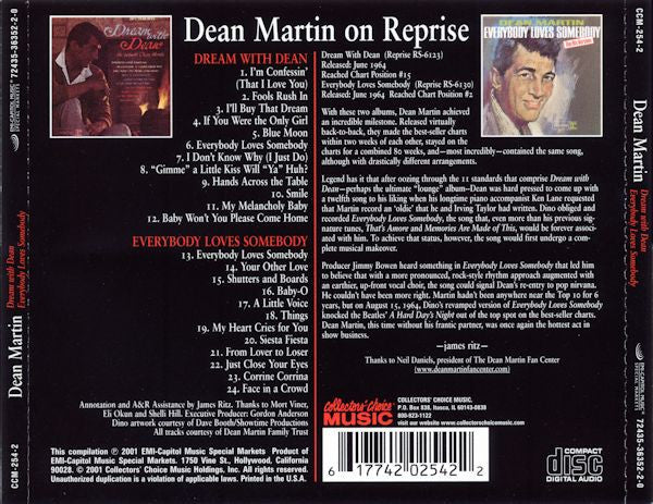 Dean Martin - Dream With Dean & Everybody Loves Somebody (CD) - Image 2