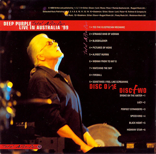 Deep Purple - Total Abandon - Australia '99 (CD) - Image 2