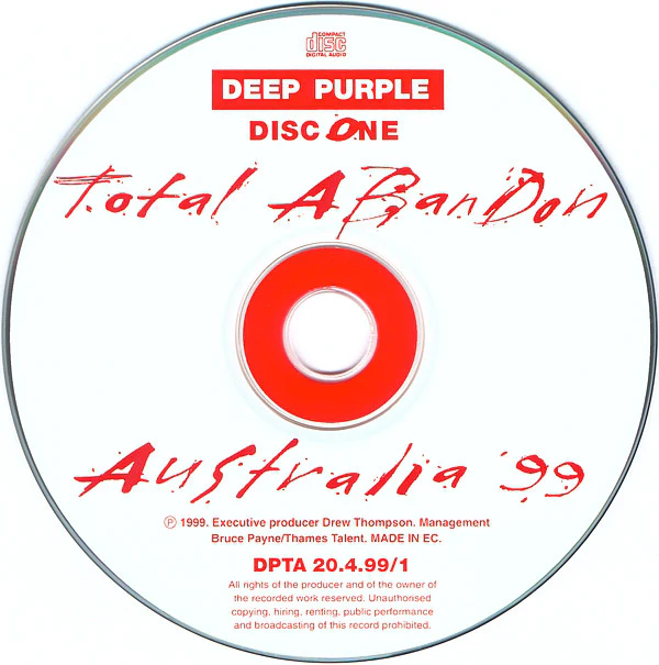 Deep Purple - Total Abandon - Australia '99 (CD) - Image 3