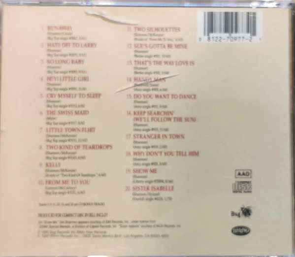 Del Shannon - Greatest Hits (CD) - Image 4