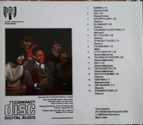 Del Shannon - Runaway Hits! (CD) - Image 2