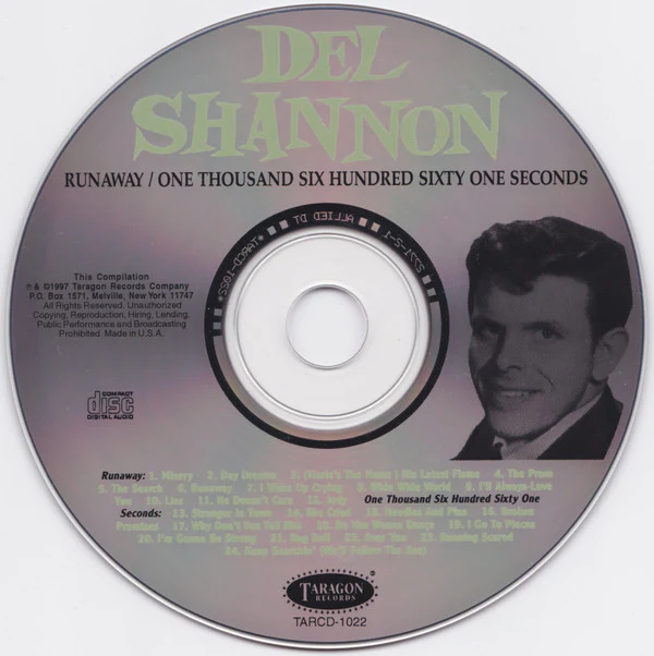 Del Shannon - Runaway / One Thousand Six Hundred Sixty One Seconds (CD) - Image 4