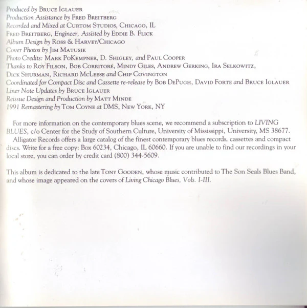 Detroit Junior / Luther "Guitar Junior" Johnson / Queen Sylvia Embry, Big Leon Brooks' Blues Harp Band, Andrew Brown - Living Chicago Blues - Volume Number 4 (CD) - Image 5