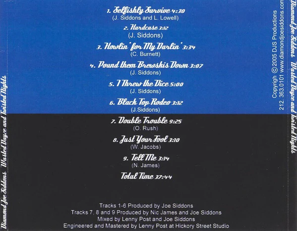 Diamond Joe Siddons - Wasted Dayze And Twisted Nights ... (CD) - Image 2