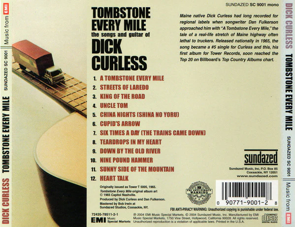 Dick Curless - A Tombstone Every Mile (CD) - Image 2