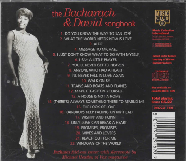 Dionne Warwick - Dionne Warwick Sings The Bacharach & David Songbook (CD) - Image 2