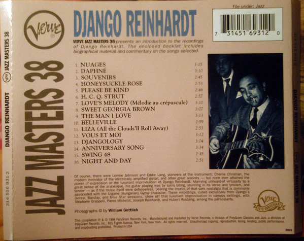 Django Reinhardt - Verve Jazz Masters 38 (CD) - Image 2