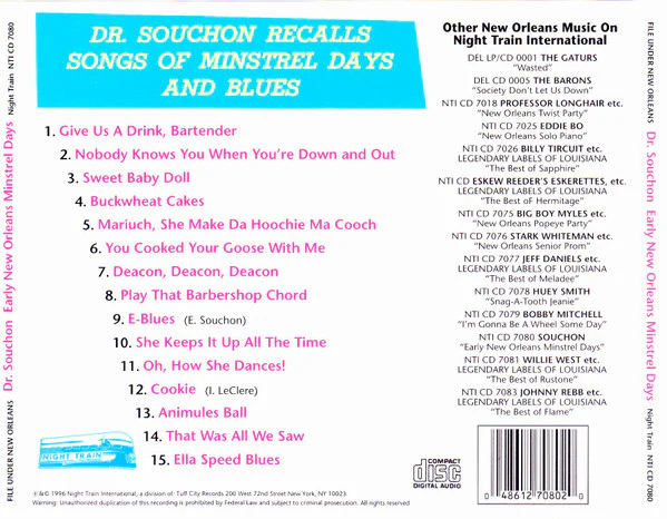 Doctor Souchon* - Minstrel Days (CD) - Image 5