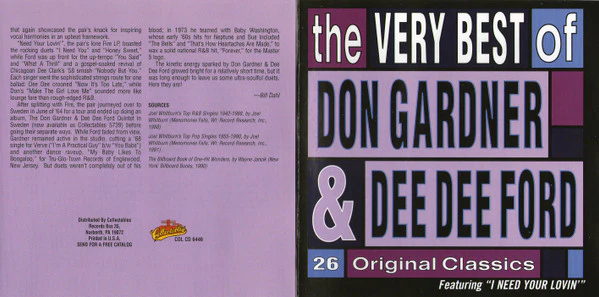 Don Gardner & Dee Dee Ford - The Very Best Of Don Gardner & Dee Dee Ford (CD) - Image 2