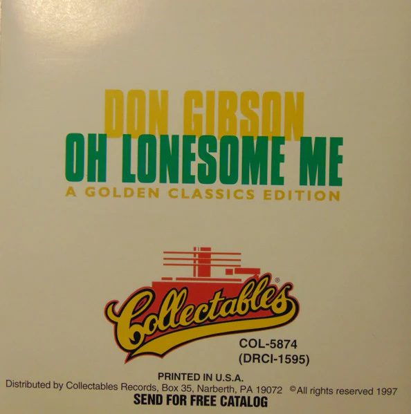 Don Gibson - Oh Lonesome Me (CD) - Image 2