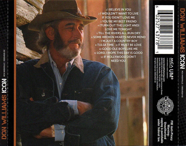 Don Williams  - Icon (CD) - Image 2