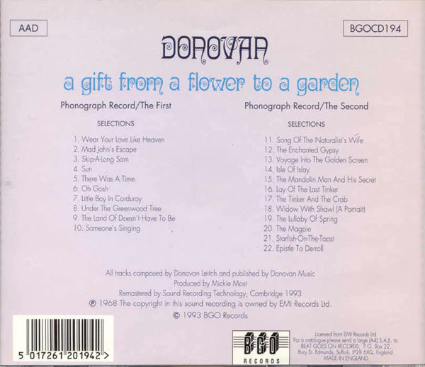 Donovan - A Gift From A Flower To A Garden (CD) - Image 2