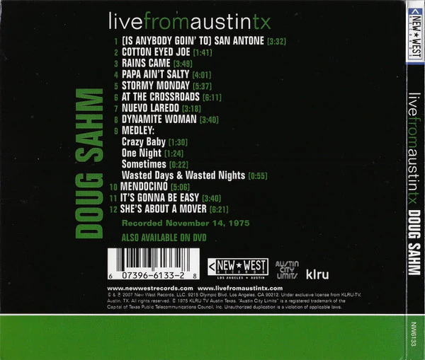 Doug Sahm - Live From Austin TX (CD) - Image 2