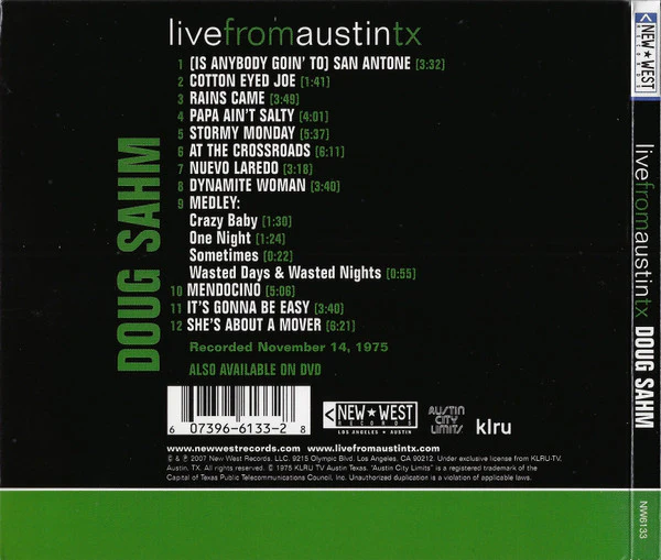 Doug Sahm - Live From Austin TX (CD) - Image 2