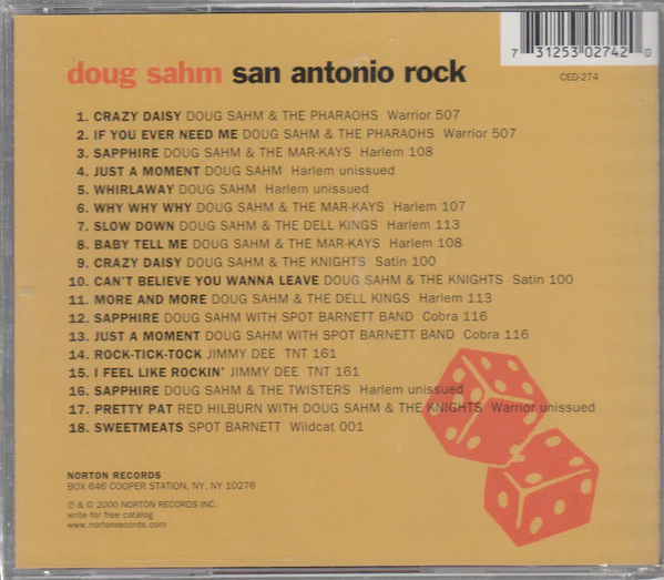 Doug Sahm - San Antonio Rock - The Harlem Recordings 1957-1961 (CD) - Image 2