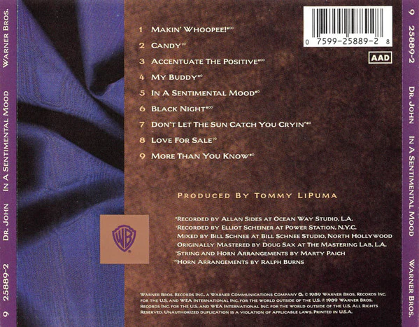 Dr. John - In A Sentimental Mood (CD) - Image 2