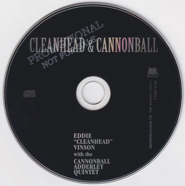 Eddie "Cleanhead" Vinson With The Cannonball Adderley Quintet - Cleanhead & Cannonball (CD) - Image 3