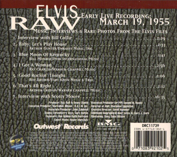 Elvis Presley - Elvis Raw (Early Live Recording March 19, 1955) (CD) - Image 2