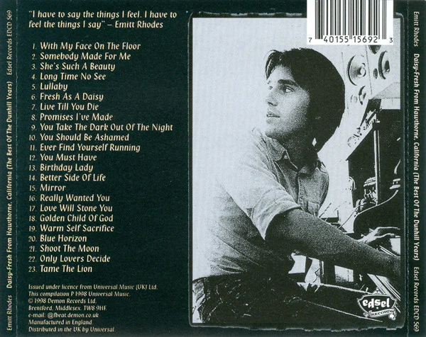 Emitt Rhodes - Daisy-Fresh From Hawthorne, California (The Best Of  The Dunhill Years) (CD) - Image 2