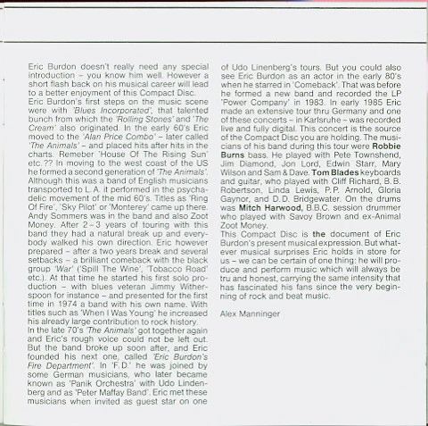 Eric Burdon & Band - That's Live (CD) - Image 5