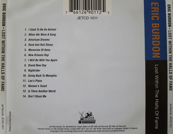 Eric Burdon - Lost Within The Halls Of Fame (CD) - Image 2