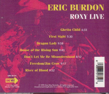 Eric Burdon - Roxy Live (CD) - Image 4
