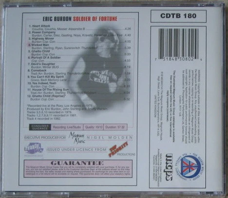 Eric Burdon - Soldier Of Fortune (CD) - Image 2