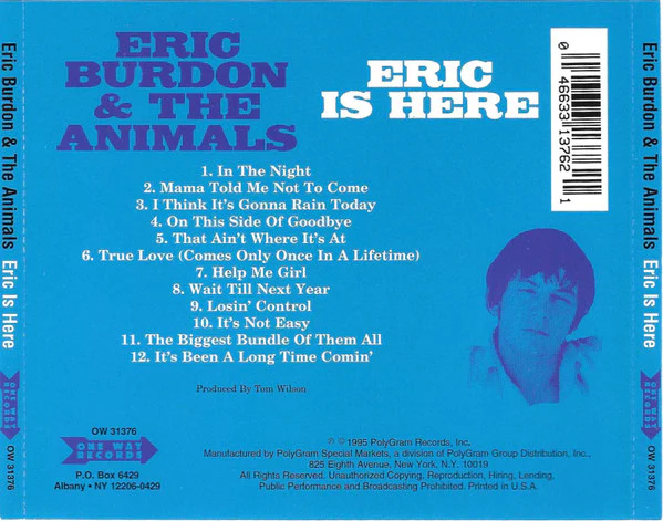Eric Burdon & The Animals - Eric Is Here (CD) - Image 2
