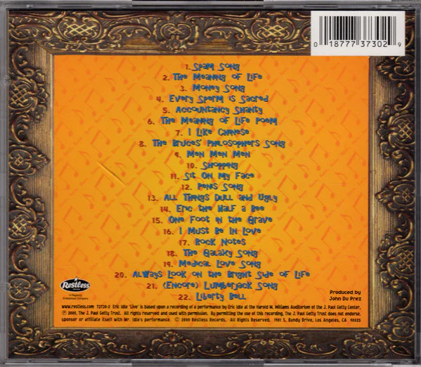 Eric Idle - Eric Idle Sings Monty Python (Live In Concert) (CD) - Image 2