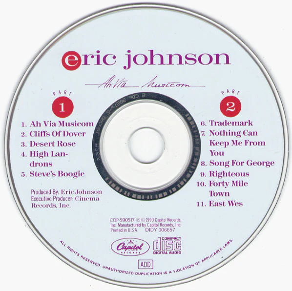 Eric Johnson  - Ah Via Musicom (CD) - Image 2