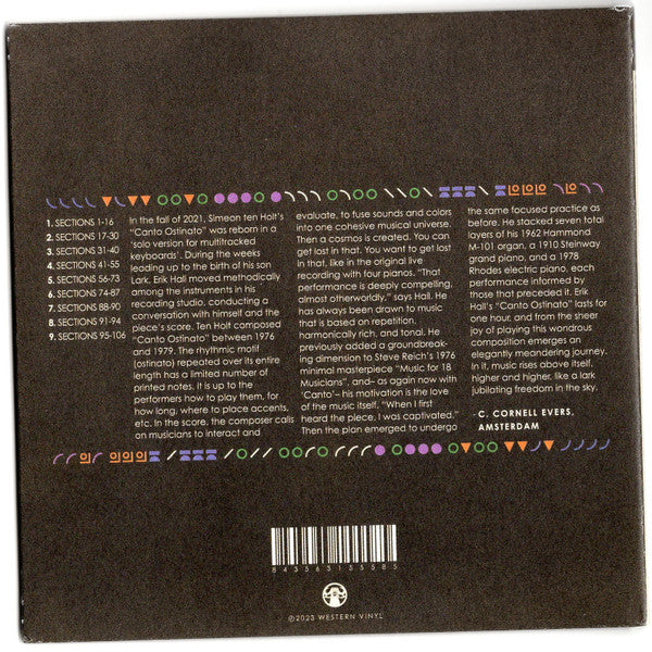 Erik Hall - Canto Ostinato (Simeon Ten Holt) (CD) - Image 3