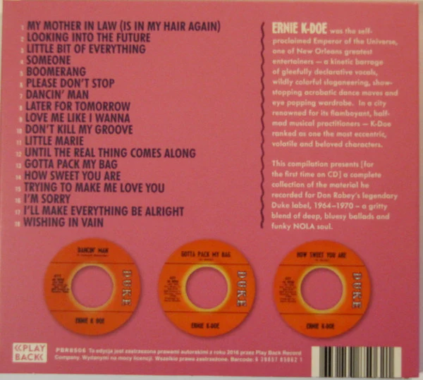 Ernie K-Doe - Don't Kill My Groove "The Complete Duke Singles 1964-1970" (CD) - Image 3