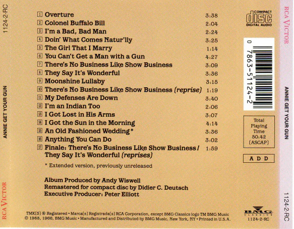 Ethel Merman Also Starring Bruce Yarnell, Benay Venuta And Jerry Orbach - Annie Get Your Gun (CD) - Image 2