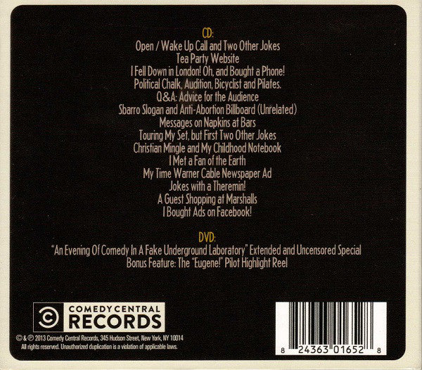 Eugene Mirman - An Evening Of Comedy In A Fake Underground Laboratory (CD) - Image 2