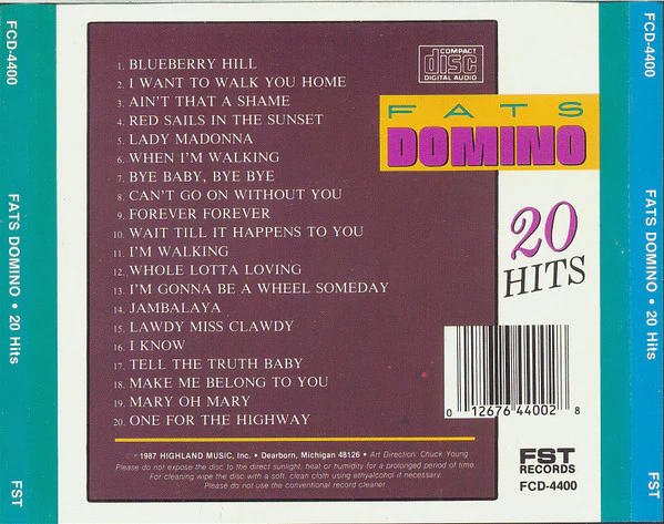 Fats Domino - 20 Hits (CD) - Image 2