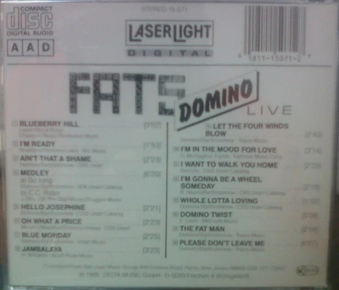 Fats Domino - Fats Domino Live (CD) - Image 2