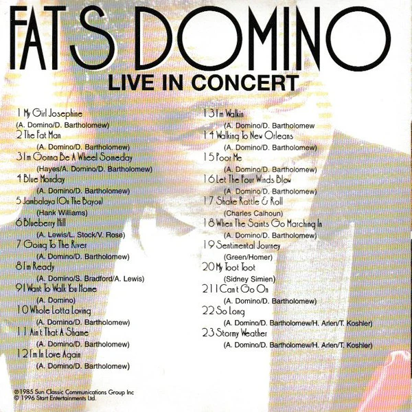 Fats Domino - Live In Concert (CD) - Image 2